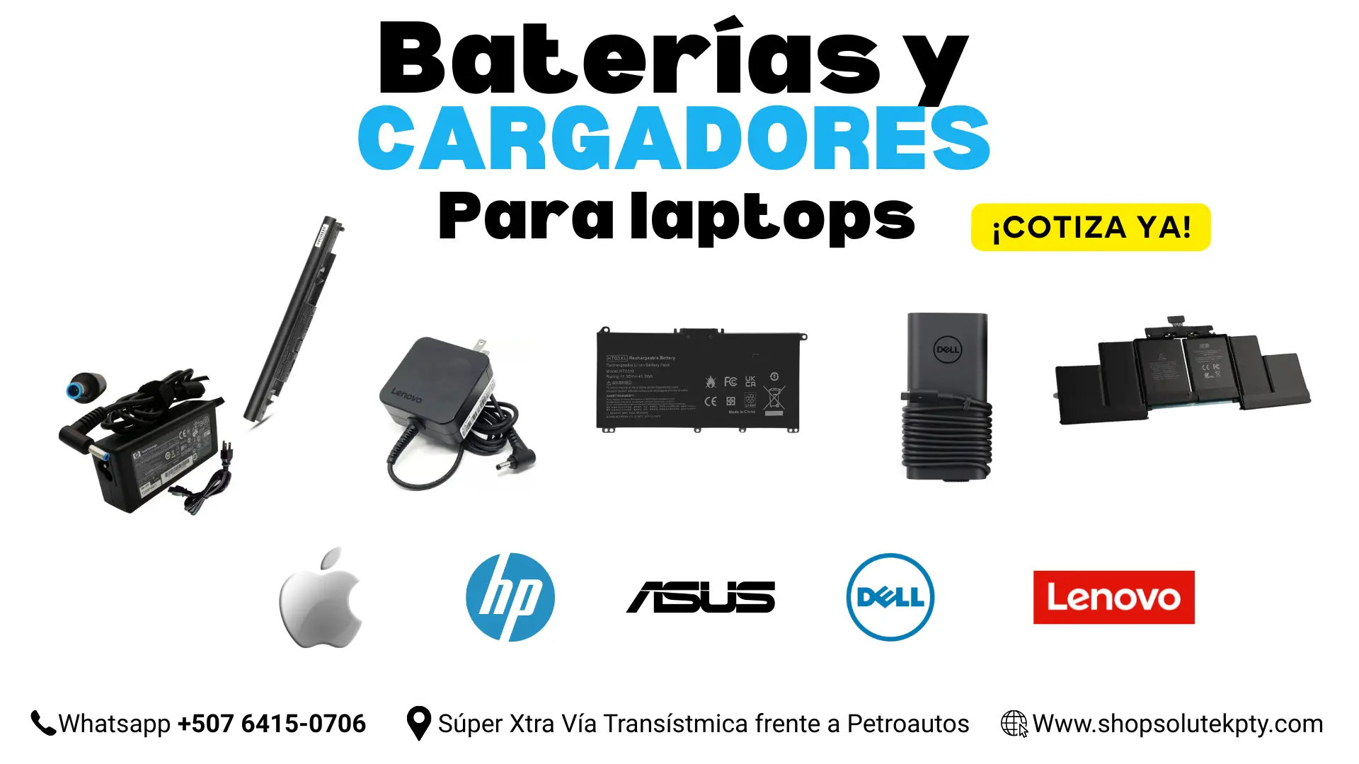 Cargadores y Baterías de Laptop